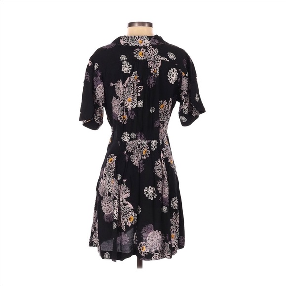 FREE PEOPLE Blue Hawaii Floral Dress BLACK SMALL - Picture 9 of 9